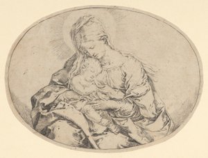 The Virgin Holding the Infant Christ, an Oval Composition, ca. 1600-1640