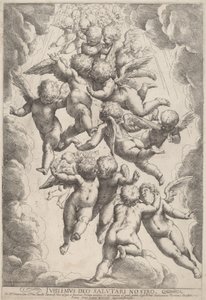 Angels in Glory by Guido Reni, after Luca Cambiaso