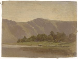 River at the Foot of a Mountain Range by Guillaume Anne van der Brugghen