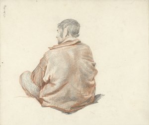 Seated Man, Seen from the Back by Guillaume Anne van der Brugghen