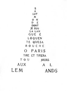 Calligram of the Eiffel Tower