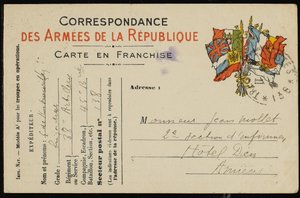 Postcard to Jean Mollet