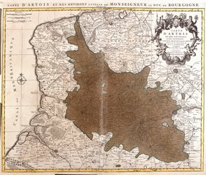Map of Artois (Pas de Calais, France)