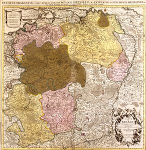 Map of Brabant (Belgium and the Netherlands)