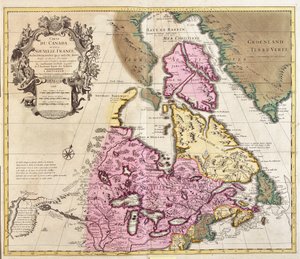 Map of Canada and Greenland by Guillaume Delisle