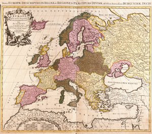 Map of Europe (etching)