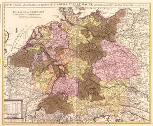 Map of Roads and Posts of Germany