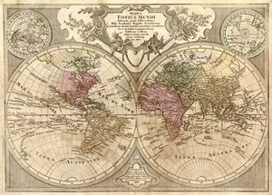 Map of the Whole World - Adorned According to the Observations of the Royal Academy of Sciences and Some Others According to the Latest Annotations by Guillaume Delisle