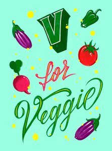 V for Veggie, 2025 by Guillaume Laserson