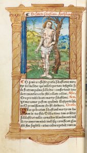 Printed Book of Hours: St. Sebastian