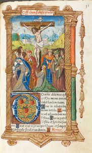 Printed Book of Hours (Use of Rome): fol. 55r, The Crucifixion by Guillaume Le Rouge