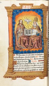 Printed Book of Hours (Use of Rome): Folio 94v, The Trinity