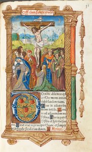 Printed Book of Hours Use of Rome: fol. 55r, The Crucifixion, 1510 by Guillaume Le Rouge