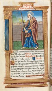 Printed Book of Hours Use of Rome: St. Paul by Guillaume Le Rouge