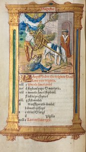 Printed Book of Hours Use of Rome: August calendar illustration