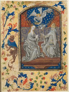 Leaf from a Book of Hours: Coronation of the Virgin by Guillaume Vrelant