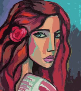 Girl with a Flower in Her Hair, 2008