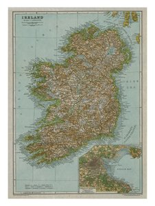 Map of Ireland by Gull Engraving Company