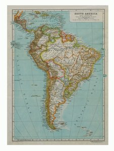 Map of South America by Gull Engraving Company