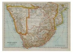 Map of South Southern Africa by Gull Engraving Company