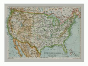 Map of The United States of America by Gull Engraving Company