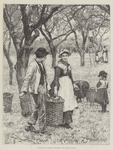 Agricultural Scenes, November, the Apple Harvest by Gunning King