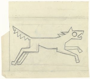 Dog Running to the Right by Gust van de Wall Perné