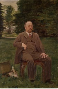 Fernand Scribe in His Garden by Gustaaf Vanaise