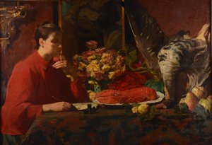 Lady with a Lobster by Gustaaf Vanaise