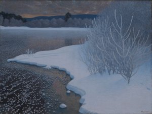 Hoar-Frost on Ice by Gustaf Edolf Fjaestad