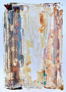 Earthy Teal Abstract by Gustaf Tidholm