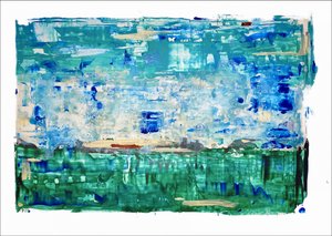 Serene Blue Green Horizon by Gustaf Tidholm