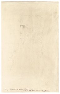 Portrait of a Woman in Profile with Ruffled Collar by Gustav Klimt