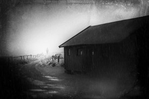 Lone Figure Winter Fog by Gustav Davidsson