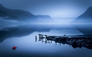 Misty Lake Pier