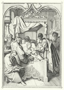 John, Elector of Saxony, visits Martin Luther in hospital by Gustav Ferdinand Leopold Konig