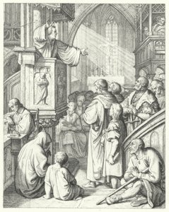 Martin Luther delivering a sermon by Gustav Ferdinand Leopold Konig