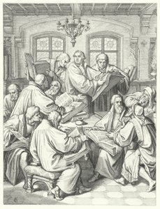 Martin Luther translating the bible into German by Gustav Ferdinand Leopold Konig