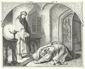 Martin Luther with the merchant Hans Kohlhase by Gustav Ferdinand Leopold Konig