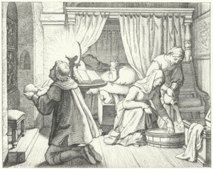 The birth of Martin Luther by Gustav Ferdinand Leopold Konig