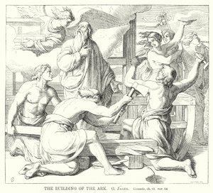 The Building of the Ark, Genesis, ch vi, ver 14 by Gustav Jager