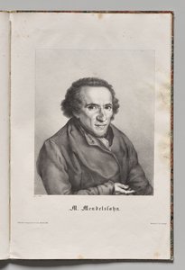 Portrait of Moses Mendelssohn by Gustav Karl Friedrich Luderitz