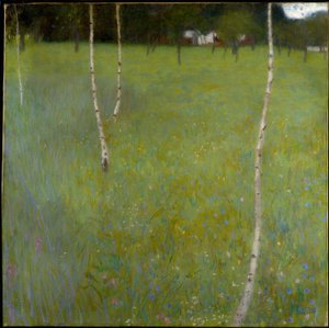 Farmhouse with Birches (Young Birches) by Gustav Klimt