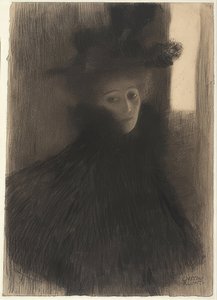 Portrait of a Lady with Cape and Hat. 1897/98