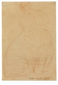 Portrait of Adele Bloch-Bauer. Costume Study with Hands Held in a Horseshoe Shape by Gustav Klimt