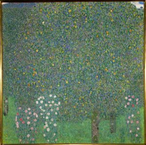 Rose Bushes under Trees by Gustav Klimt