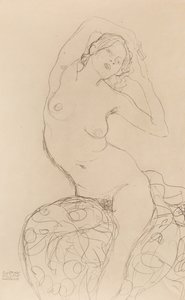 Seated Nude by Gustav Klimt