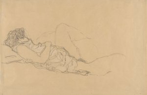 Sleeping Woman by Gustav Klimt