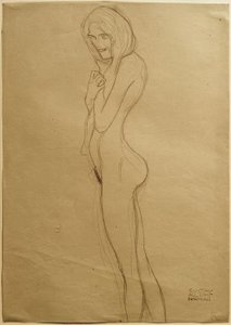 Study for the Left Gorgon in the Beethoven Frieze by Gustav Klimt