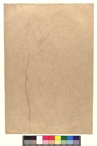 Study of a Standing Female Nude, Hands on Cheek